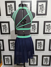 2 two piece with skirt & overlays